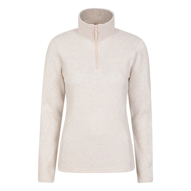 Mountain Warehouse Womens/Ladies Idris Half Zip Fleece Top (Beige)