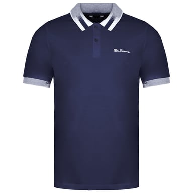 Ben Sherman Collar Interest Mens Navy Polo Shirt