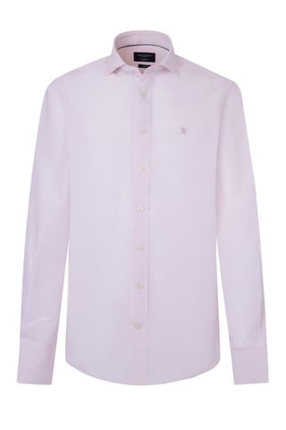 Hackett Ess Fine Bengal Stripe Long Sleeved Shirt Pink Stripe