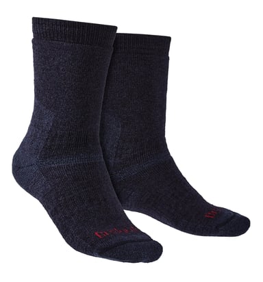 Bridgedale - Calcetines altos de lana merino para hombre - Azul marino