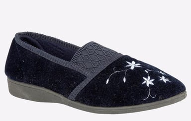 Zedzzz Joanna Embroidered Slippers Womens
