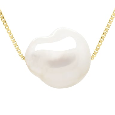Necklace Real Cultured Freshwater Pearl Baroque 11-12 mm
