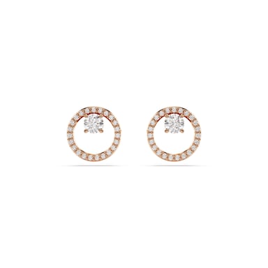 Swarovski 'Dextera' Women's Gold Plated Metal Stud Earrings - Rose 5692263