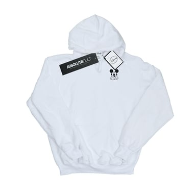 Disney Boys Mickey Mouse Dont Speak Breast Print Hoodie (White)