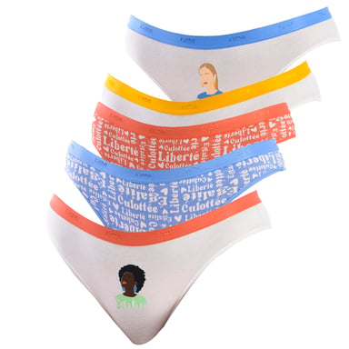 Pack-5 Braguitas Cotton Stretch Confort D4C17 mujer