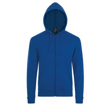 SOLS Mens Stone Zip Up Plain Hoodie (Royal Blue)