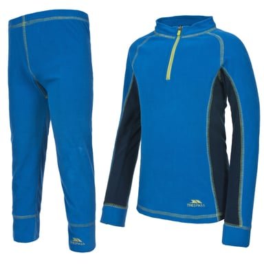 Trespass Childrens/Kids Bubbles Fleece Baselayer Set (Electric Blue)
