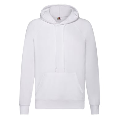 Fruit Of The Loom Unisex Adult Lightweight Hooded Sweatshirt (White)