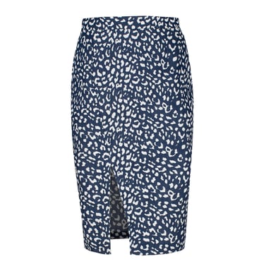 Print Gabardine Pencil Skirt