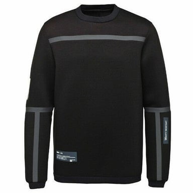 Puma x UEG Cuerpo de manga larga Cuello negro Sweaters de hombre gris negro 571717 Negro