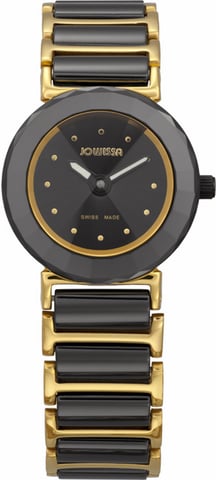 Jowissa: reloj negro clásico de cerámica para mujer
