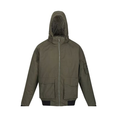 Regatta Mens Faizan Hooded Waterproof Jacket (Dark Khaki)