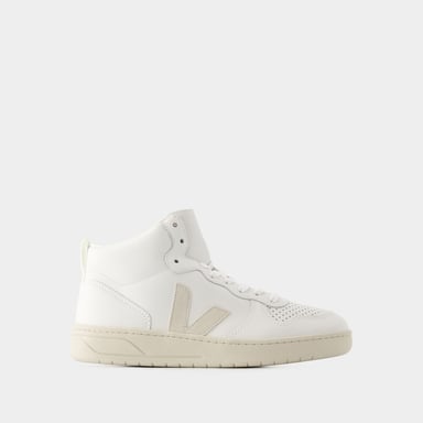 Zapatillas V-15 - Veja - Piel - Blanco Natural
