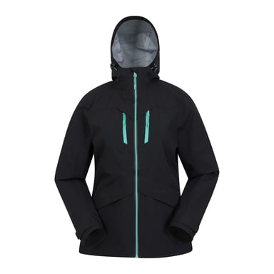 Mountain Warehouse Womens/Ladies Rhine Extreme 3 Layer Waterproof Jacket (Black)
