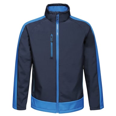 Regatta Mens Contrast Three Layer Printable Soft Shell Jacket (Navy/New Royal)
