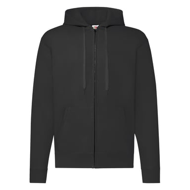 Fruit of the Loom Mens Classic Zipped Hoodie (Black)