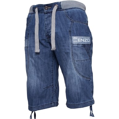 Pantalones cortos vaqueros elásticos para hombre| Enzo Designer Menswear