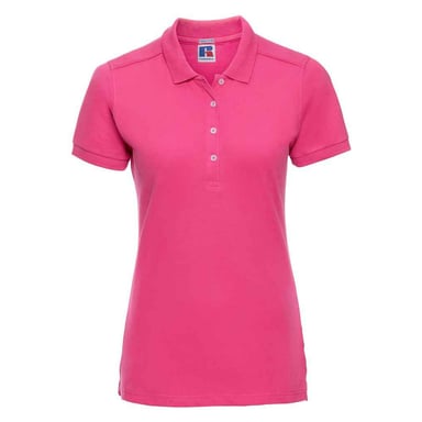Russell Womens/Ladies Pique Stretch Polo Shirt (Fuchsia)