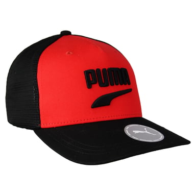 Puma Baloncesto Trucker Negro Rojo Unisex Ajustable Snapback Cap 022557 03