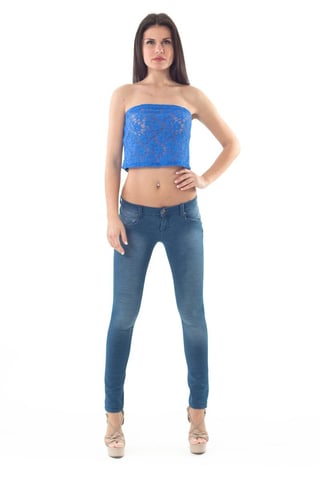 Bralette de Encaje en Azul