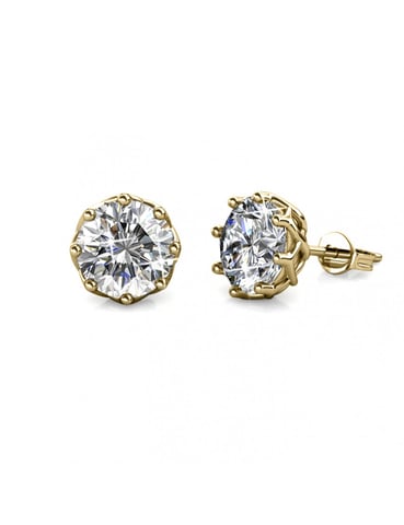 Pendientes Lily - Oro y Cristal