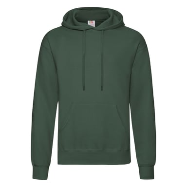 Fruit Of The Loom Unisex Adults Classic Hooded Sweatshirt (Bottle Green)
