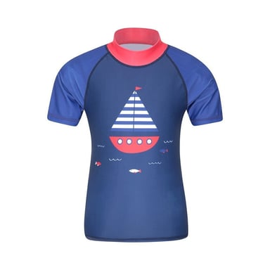 Mountain Warehouse Childrens/Kids Short-Sleeved Rash Guard (Cobalt Blue)