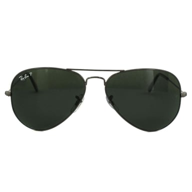 Ray-Ban Aviator Unisex Gunmetal Green Polarized Sunglasses