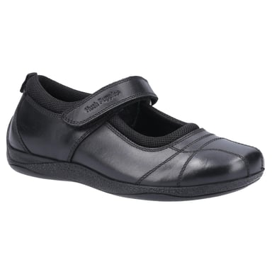 Hush Puppies Girls Clara Leather School Shoes (Black)