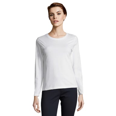 SOLS Womens/Ladies Imperial Long-Sleeved T-Shirt (White)