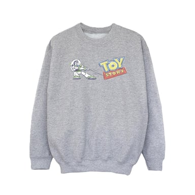 Disney Girls Toy Story Buzz Pulling Logo Sweatshirt (Sports Grey)