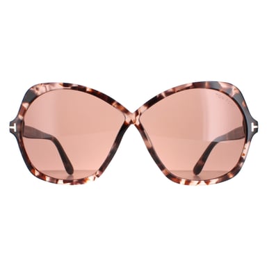 Gafas de sol Tom Ford Rosemin FT1013 55Y de color havana violeta