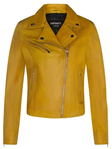 Chaqueta de motociclista clásica de cuero Brando para mujer - Loughton