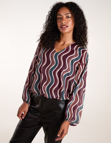 V Neck Bubble Top