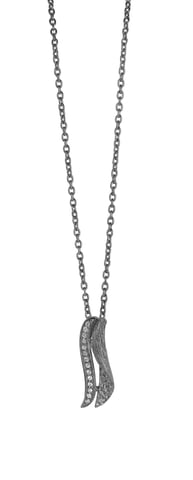 Orphelia Women's 925 Sterling Silver Chain with Pendant - Black ZH-6030/2