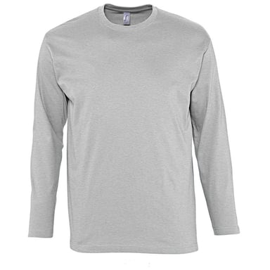 SOLS Mens Monarch Long Sleeve T-Shirt (Grey Marl)