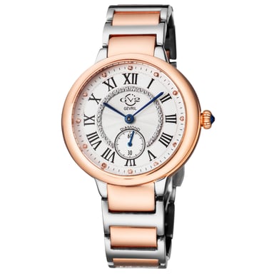 GV2 Roma Mujeres 12204B Reloj Suizo de Cuarzo con Diamantes, acero inoxidable de dos tonos