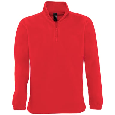 SOLS Ness Unisex Zip Neck Anti-Pill Fleece Top (Red)