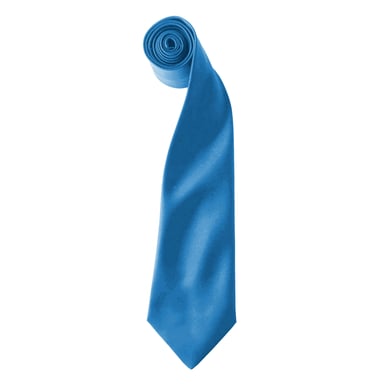 Premier Colours Mens Satin Clip Tie (Pack of 2) (Sapphire)
