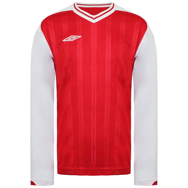 Umbro manga larga en V rojo/blanco niños Veloce Top 637679 A54