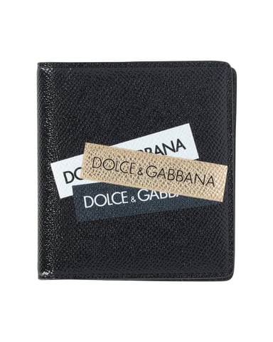 Dolce & Gabbana Logo Bi-Fold Wallet in Black Leather