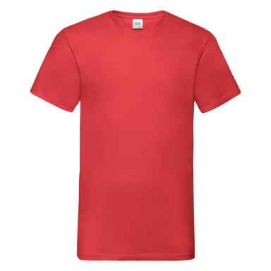 Fruit Of The Loom Mens Valueweight V-Neck, Short Sleeve T-Shirt (Red)