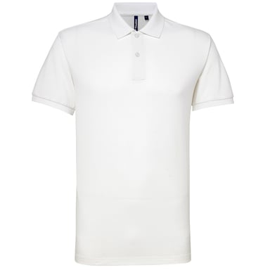 Asquith & Fox Mens Short Sleeve Performance Blend Polo Shirt (White)