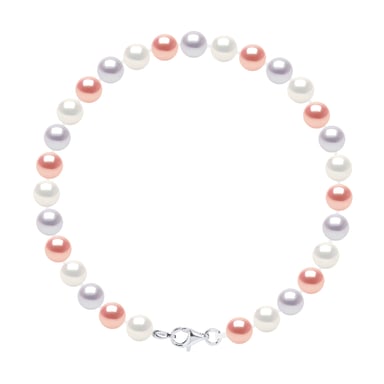 Bracelet of Real Cultured Freshwater Pearls Round 6-7 mm