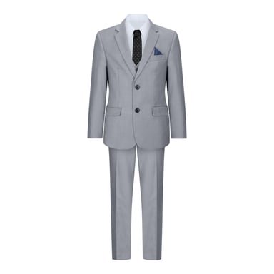 Traje retro clásico gris claro de 3 piezas para niño