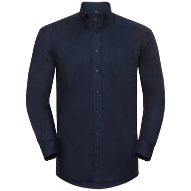 Russell Mens Oxford Easy-Care Long-Sleeved Shirt (Bright Navy)