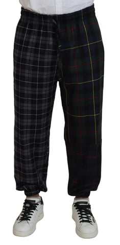Pantalones Jogger de Lana A cuadros