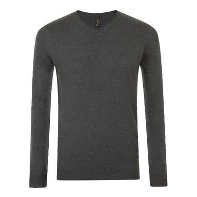 SOLS Mens Glory V Neck Sweater (Charcoal Marl)