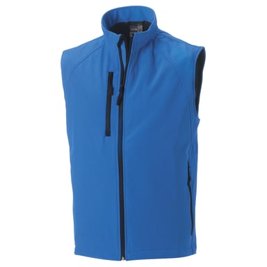 Russell Mens 3 Layer Soft Shell Gilet Jacket (Azure Blue)
