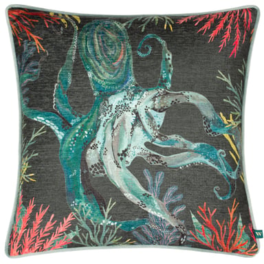 Cubrecojín de Chenille Octopus Abyss Tropics Wylder